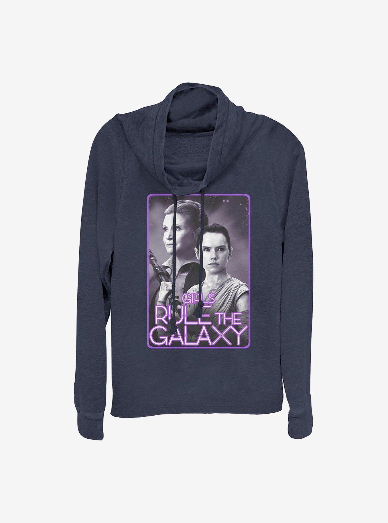 Star Wars: The Force Awakens Girls Rule Cowlneck Long-Sleeve Girls Top, , hi-res