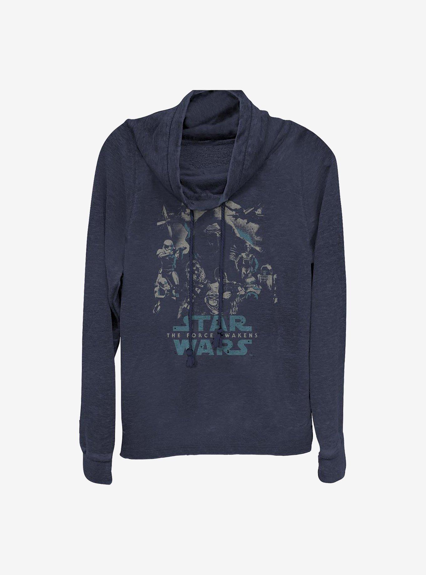 Star Wars: The Force Awakens Poster Cowlneck Long-Sleeve Girls Top, , hi-res