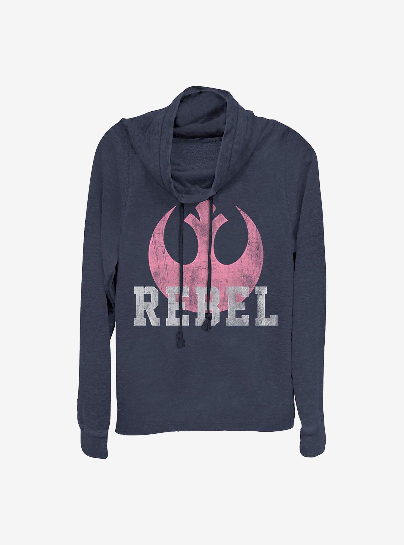 Star Wars: The Force Awakens Rebel Cowlneck Long-Sleeve Girls Top, , hi-res