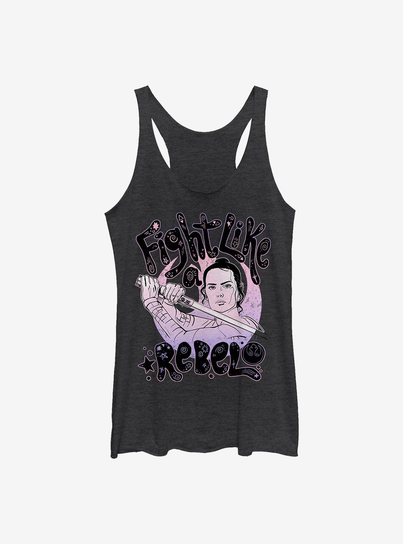 Star Wars: The Rise Of Skywalker Rebel Girl Girls Tank, BLK HTR, hi-res