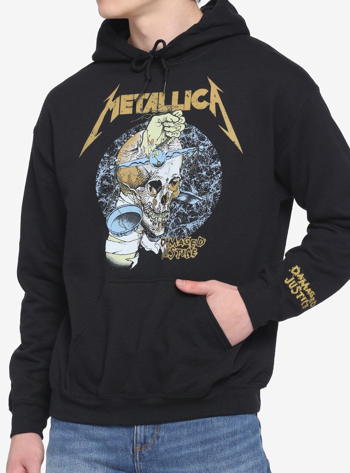 Metallica Damaged Justice Girls Hoodie, BLACK, hi-res