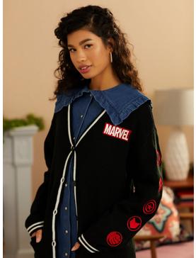 Her Universe Marvel Avengers Symbols Embroidered Cardigan Her Universe Exclusive, , hi-res