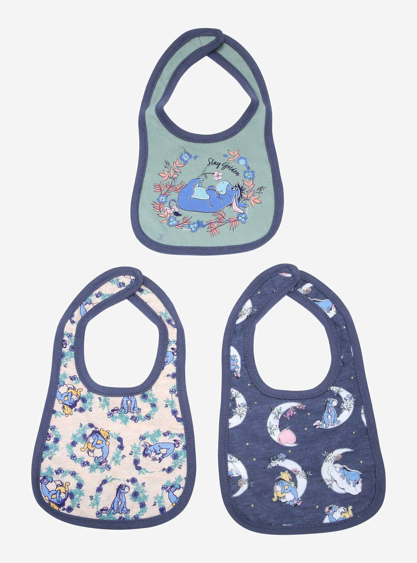 Disney Winnie the Pooh Eeyore Floral Bib Set - BoxLunch Exclusive, , hi-res