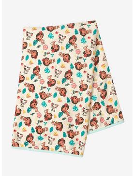 Disney Moana Tropical Icons Allover Print Swaddle Blanket - BoxLunch Exclusive, , hi-res