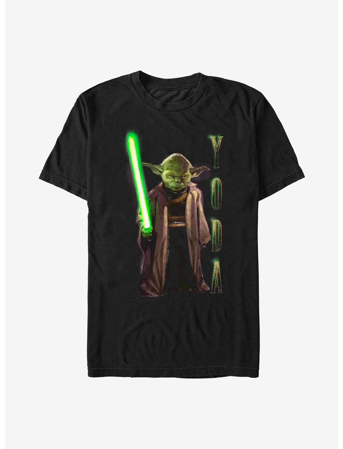 Star Wars: The High Republic Yoda Hero Shot T-Shirt, BLACK, hi-res