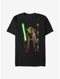 Star Wars: The High Republic Yoda Hero Shot T-Shirt, BLACK, hi-res