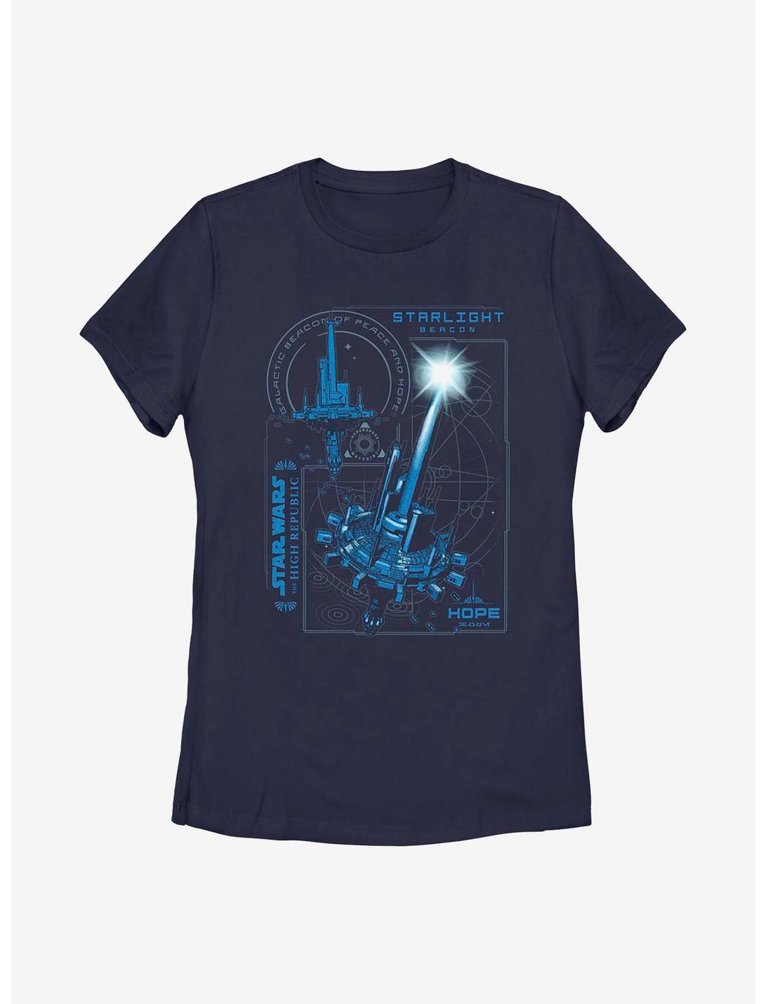 Star Wars: The High Republic Starlight Station Womens T-Shirt, NAVY, hi-res