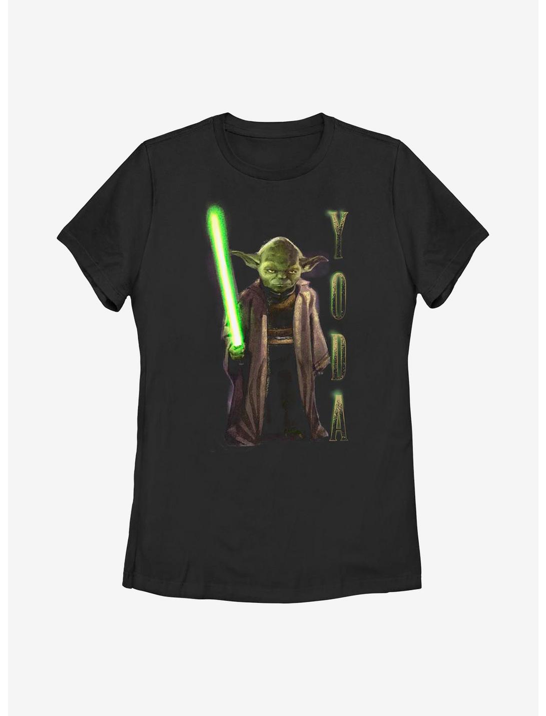 Star Wars: The High Republic Yoda Hero Shot Womens T-Shirt, BLACK, hi-res