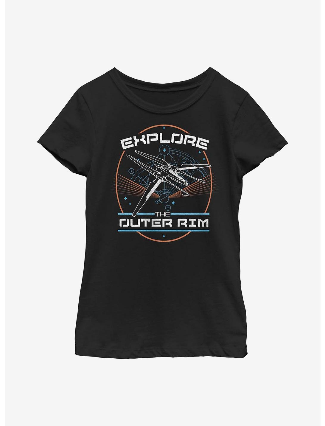 Star Wars: The High Republic Explore The Outer Rim Youth Girls T-Shirt, BLACK, hi-res