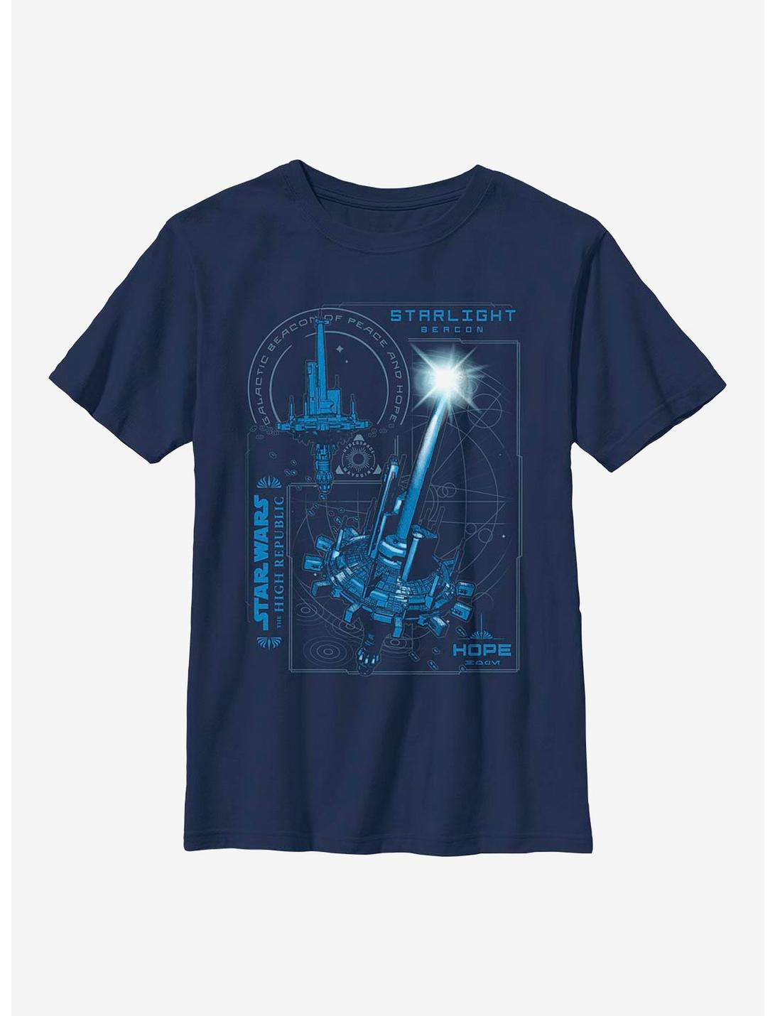 Star Wars: The High Republic Starlight Station Youth T-Shirt, NAVY, hi-res