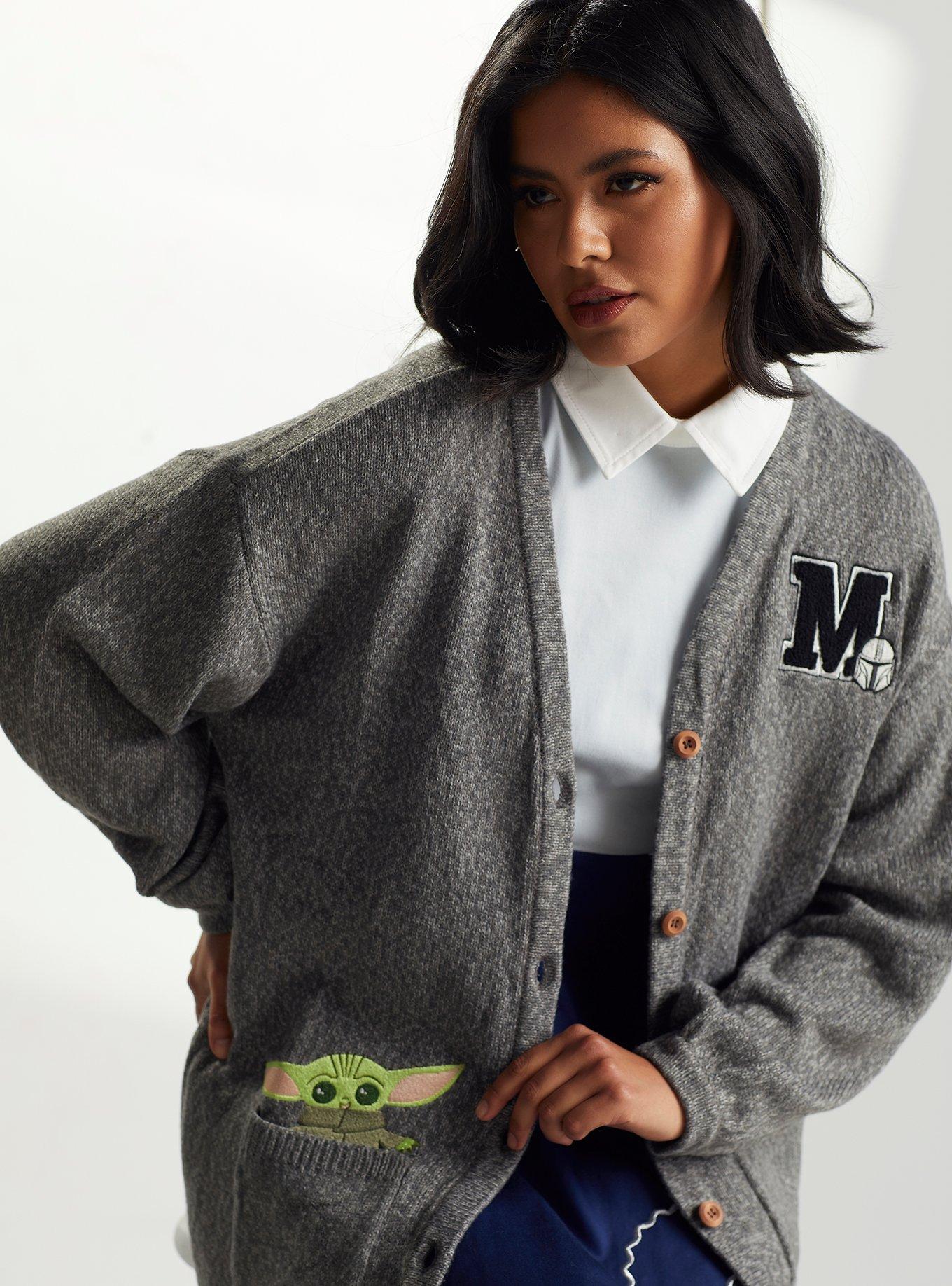 Her Universe Star Wars The Mandalorian Grey Cardigan, MULTI, hi-res