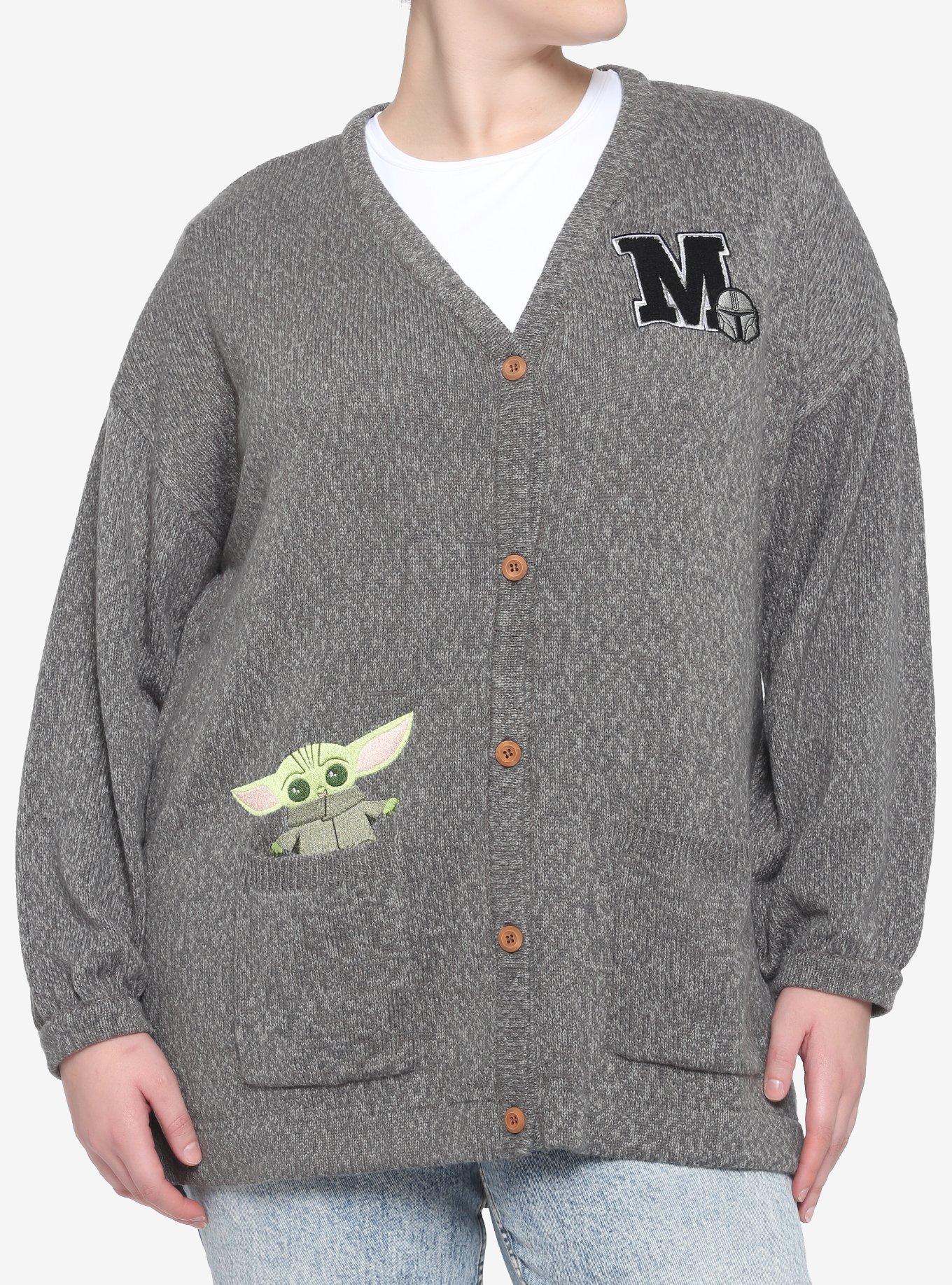 Her Universe Star Wars The Mandalorian Grey Cardigan Plus Size, MULTI, hi-res