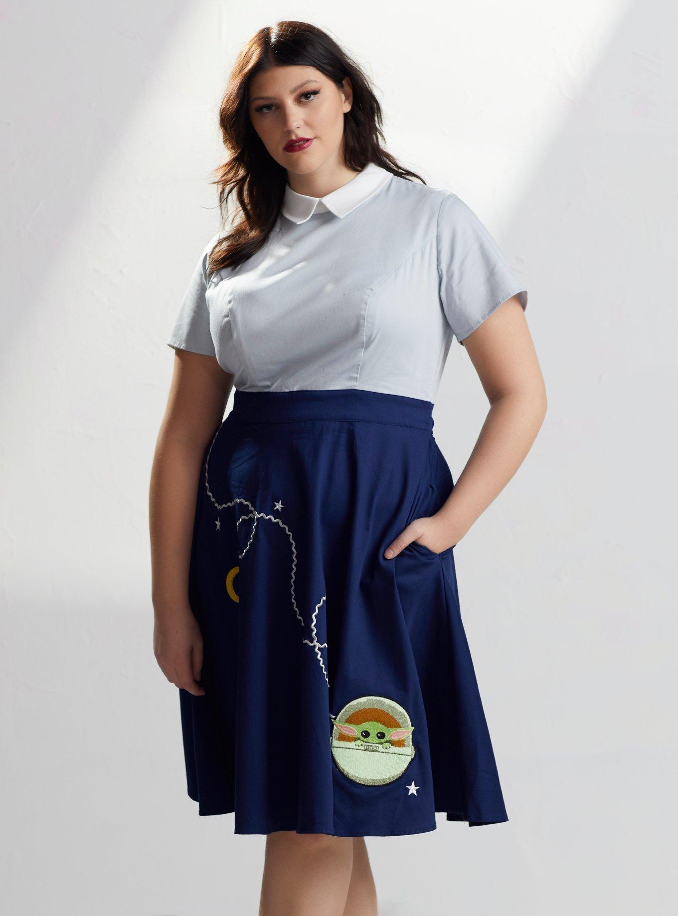 Her Universe Star Wars The Mandalorian The Child Dress Plus Size, MULTI, hi-res
