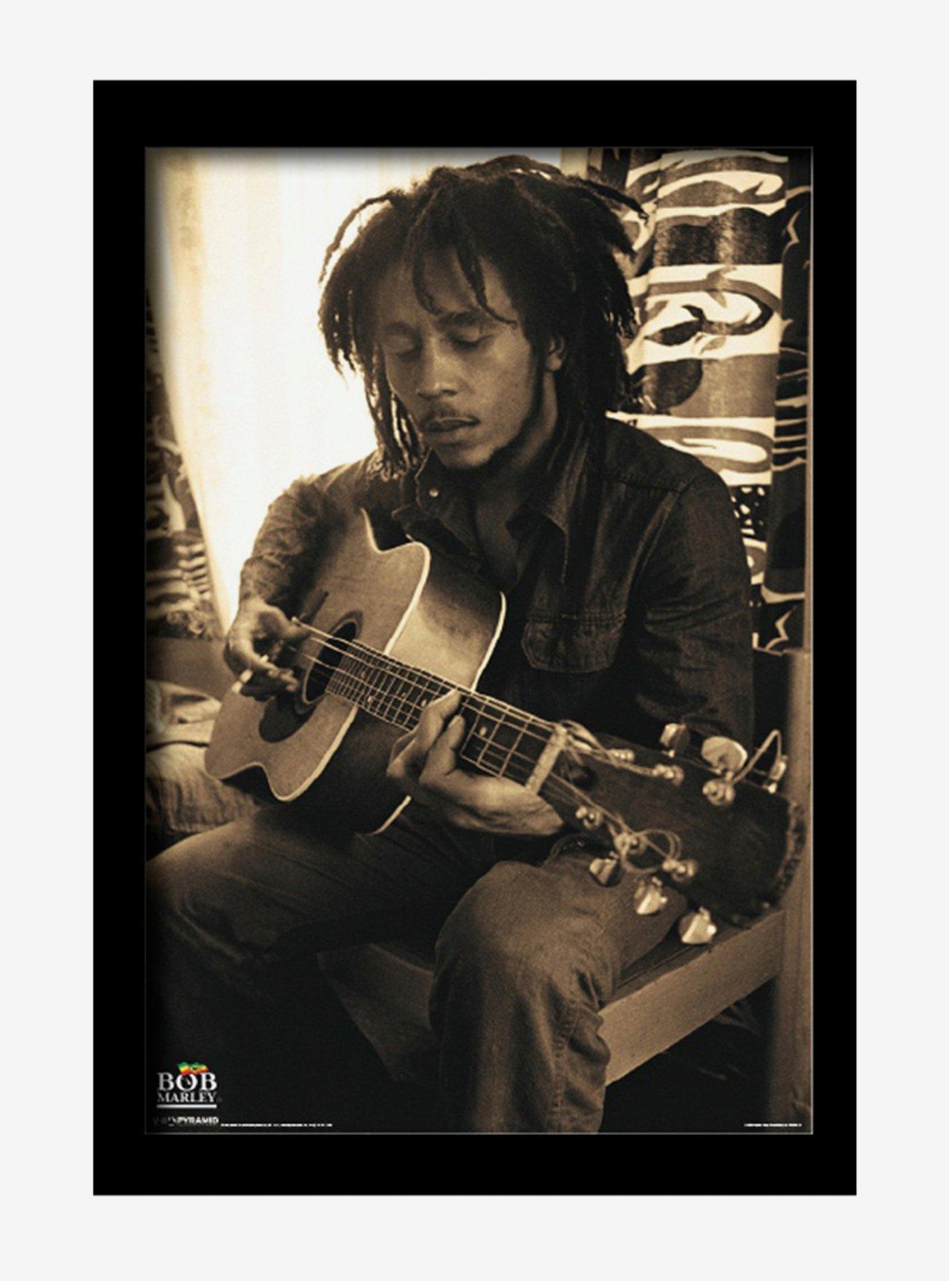 Bob Marley Sepia Framed Wood Wall Art