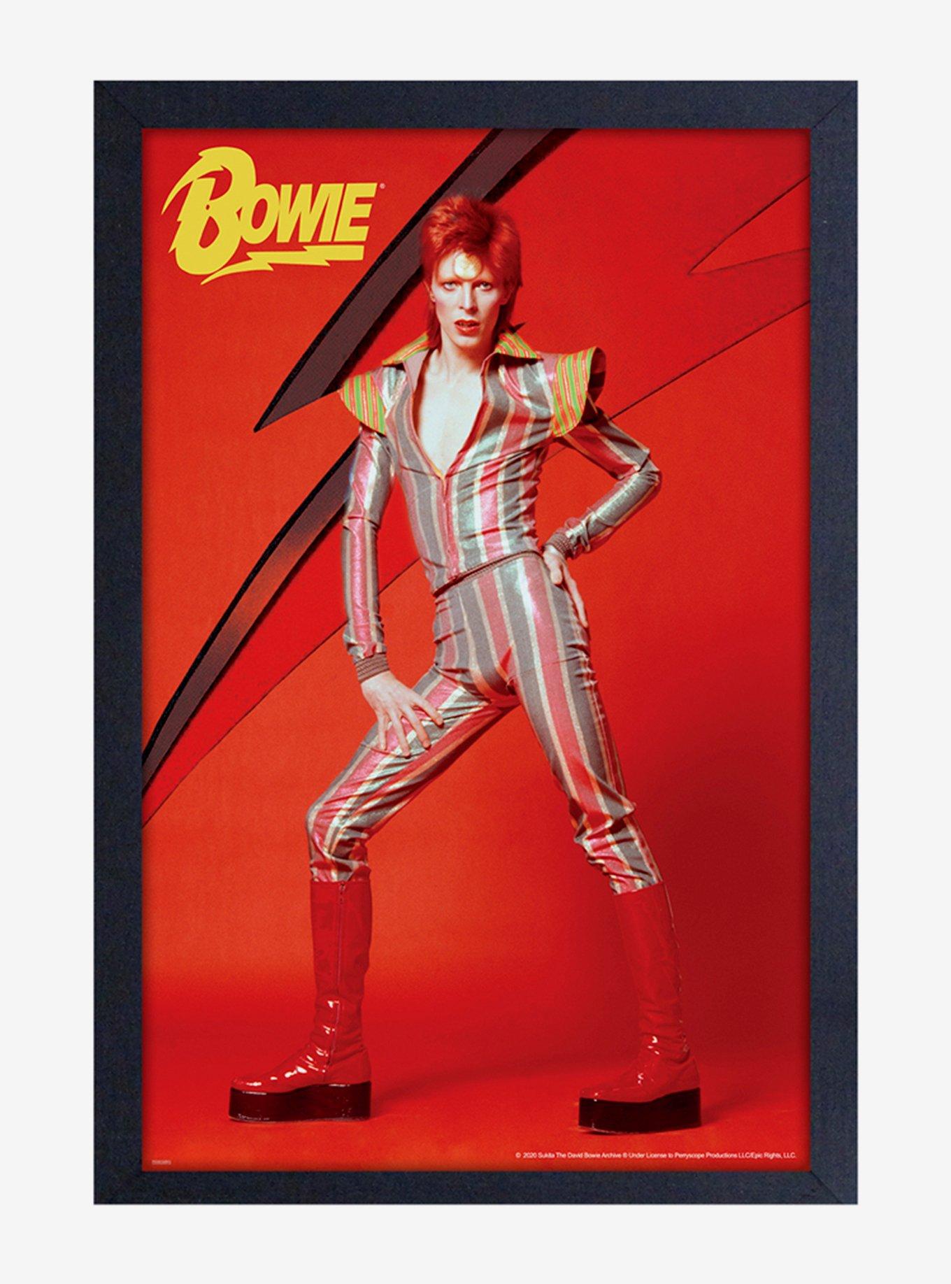 David Bowie Lightning Bolt Framed Wood Wall Art | Hot Topic