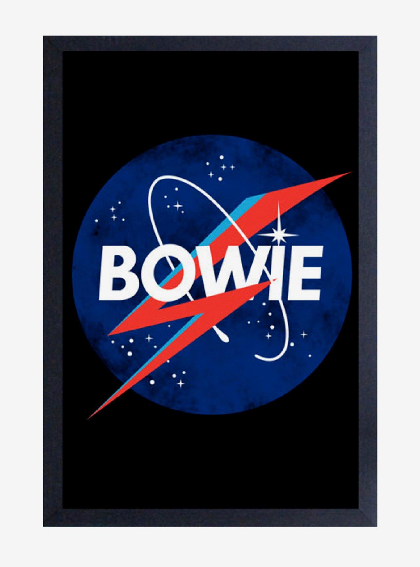 David Bowie Space Logo Framed Wood Wall Art, , hi-res