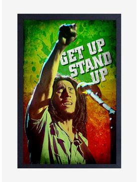 Bob Marley Get Up, Stand Up Fist Framed Wood Wall Art, , hi-res