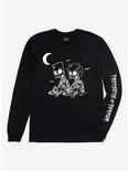 The Simpsons Treehouse of Horror Bart & Lisa Skeleton Long Sleeve T-Shirt - BoxLunch Exclusive, BLACK, hi-res