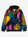 Disney The Nightmare Before Christmas Sally Patchwork Plus Size Quarter-Zip Hoodie - BoxLunch Exclusive, MULTI, hi-res