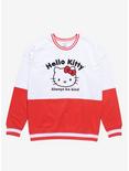 Sanrio Hello Kitty Always Be Kind Panel Crewneck - BoxLunch Exclusive, RED, hi-res