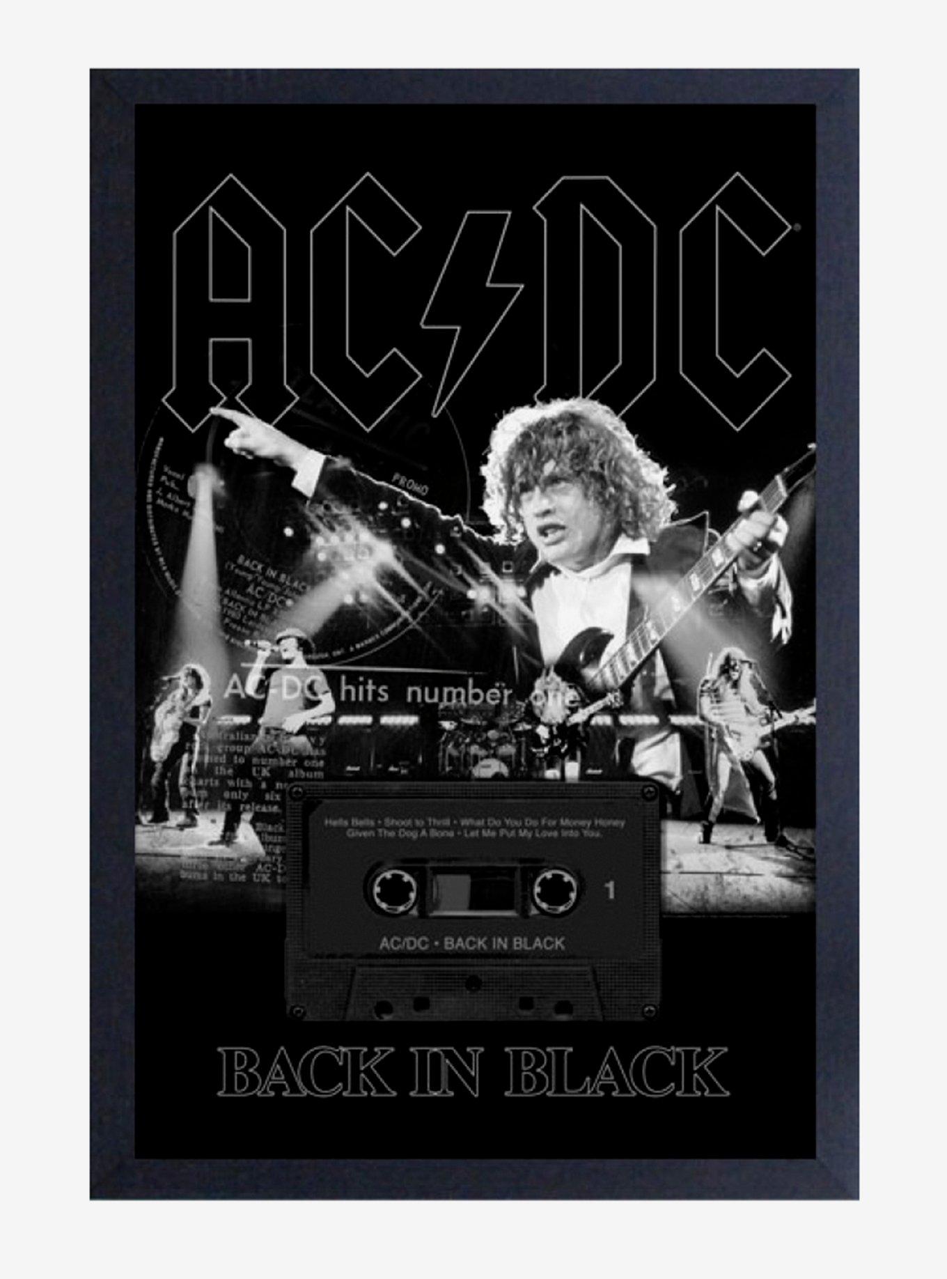 AC/DC BACK IN BLACK ビンテージ額縁 バンドt ツアーポスター