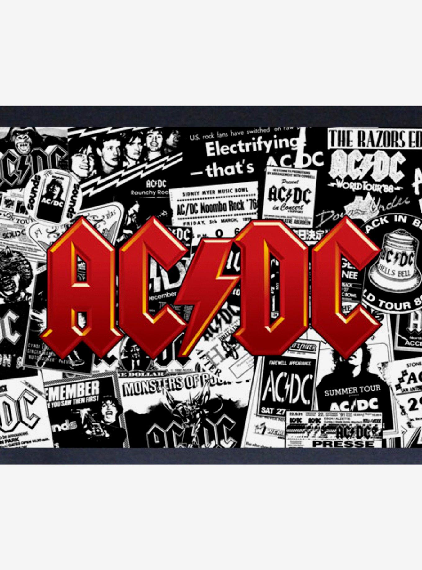 AC/DC Collage Framed Wood Wall Art | Hot Topic