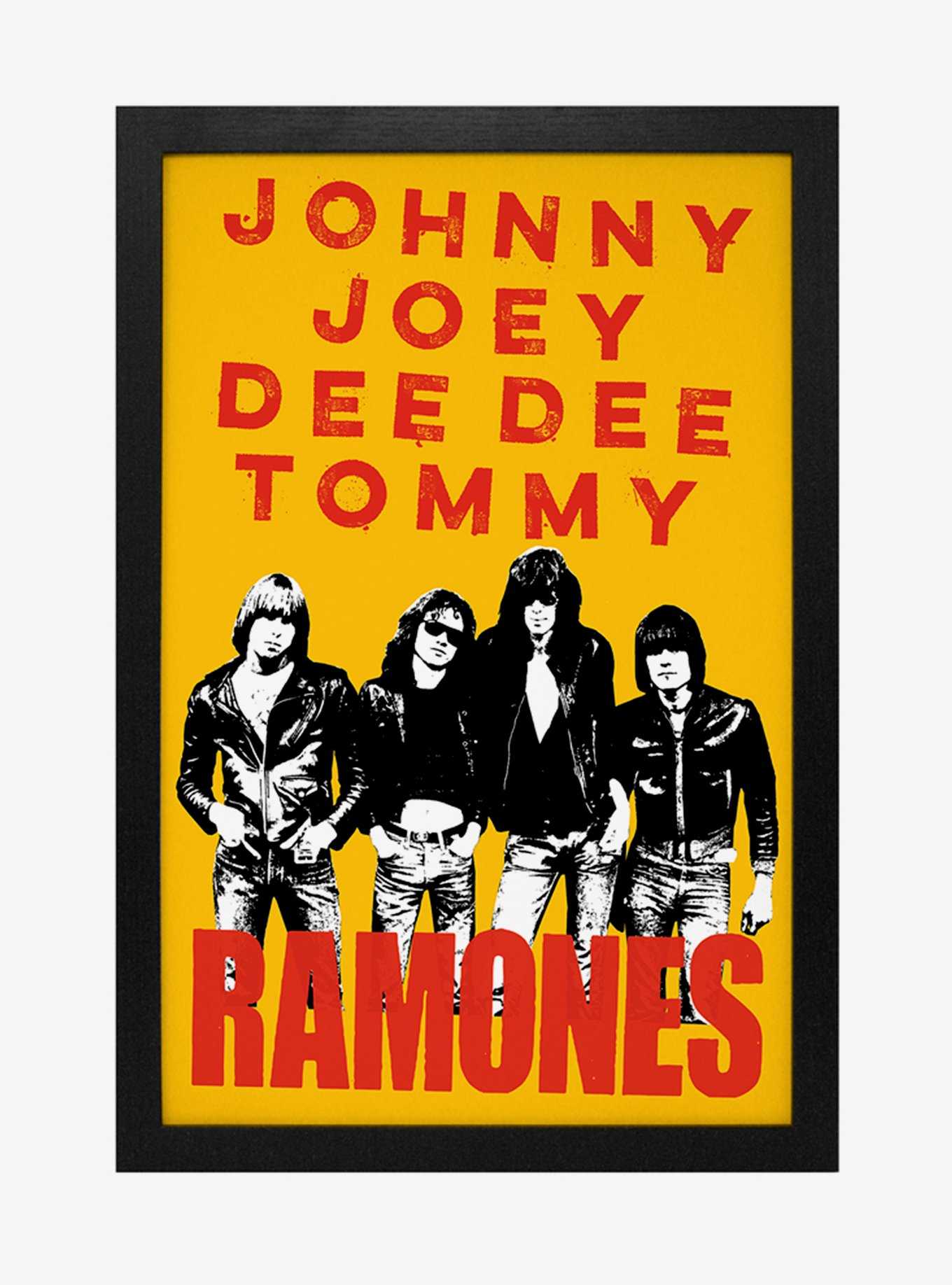 Ramones Johnny, Joey, Dee Dee, Tommy Framed Wood Wall Art, , hi-res