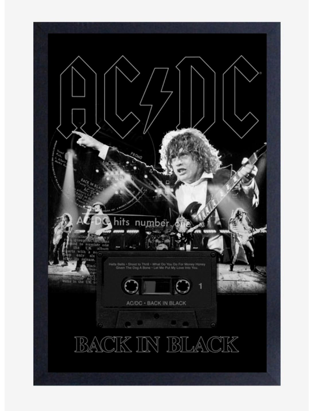 AC/DC Back In Black Live Framed Wood Wall Art, , hi-res