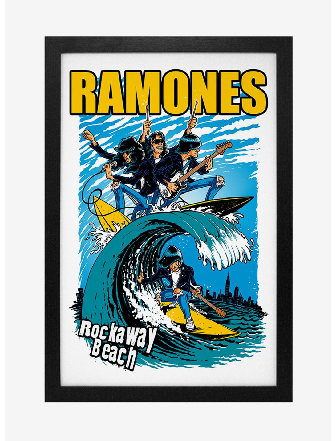 Ramones Rockaway Beach Framed Wood Wall Art, , hi-res