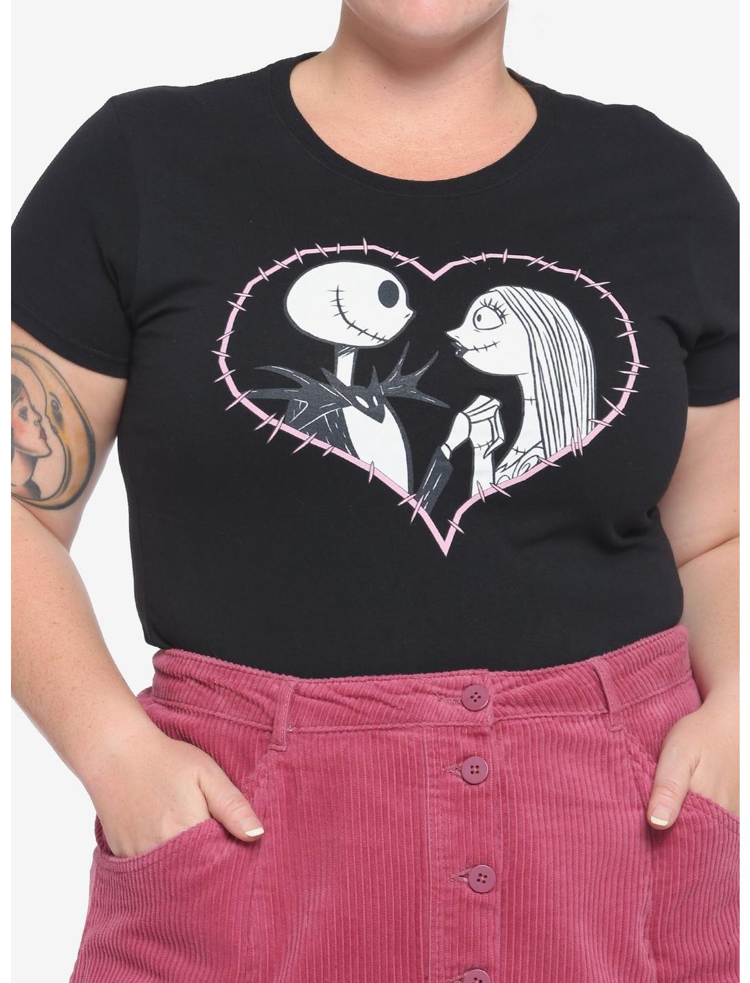 The Nightmare Before Christmas Jack & Sally Girls T-Shirt Plus Size, MULTI, hi-res