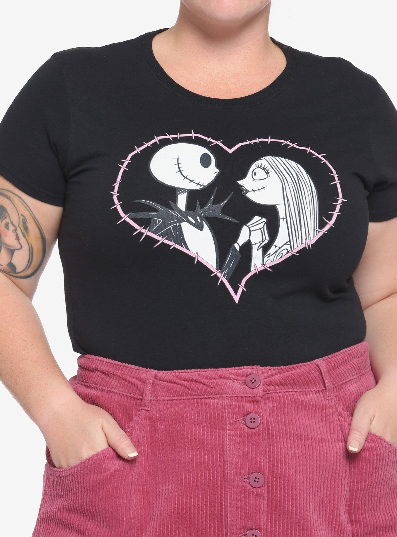 The Nightmare Before Christmas Jack & Sally Girls T-Shirt Plus Size, MULTI, hi-res