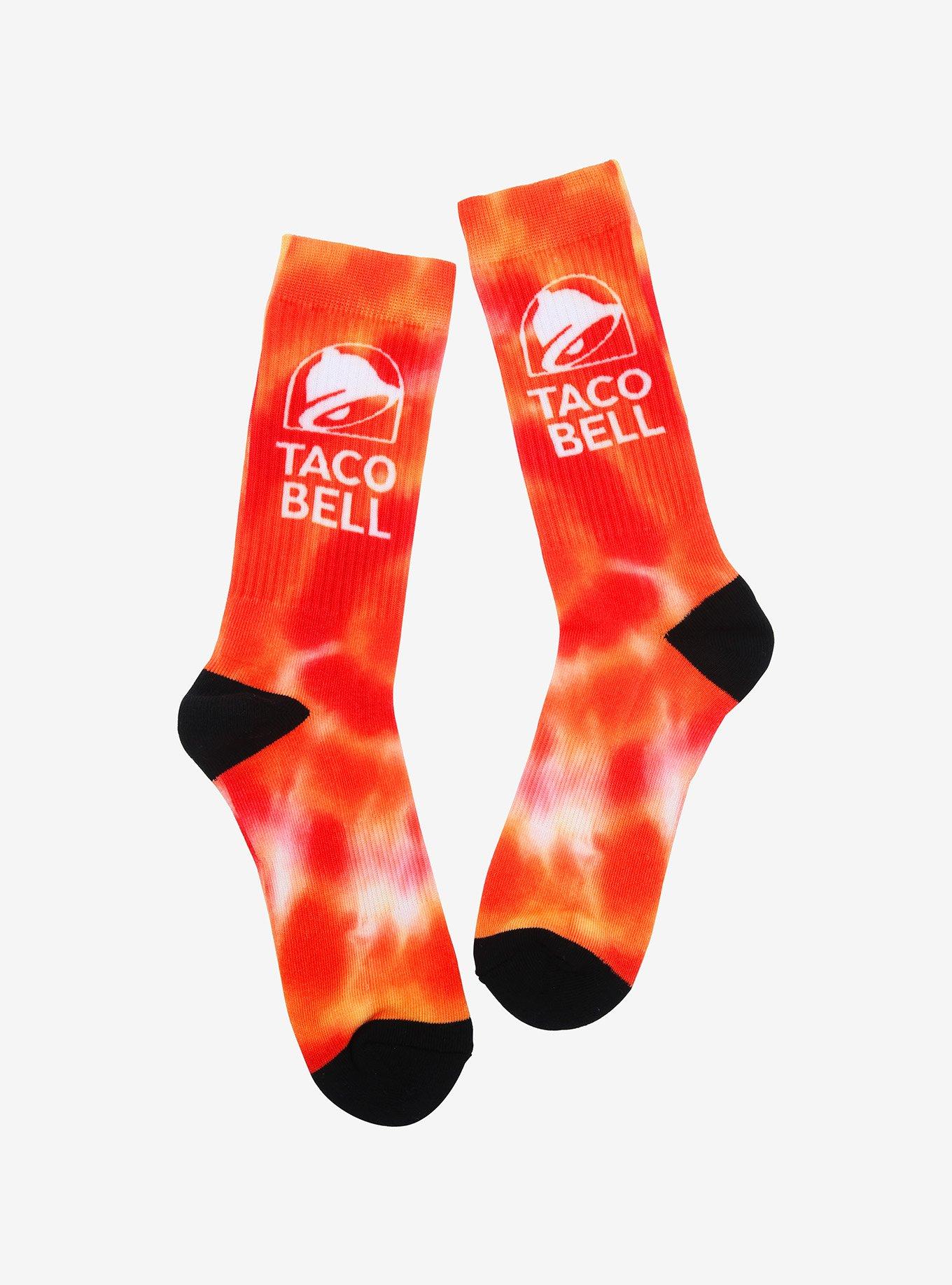 Taco Bell Logo Tie-Dye Crew Socks, , hi-res