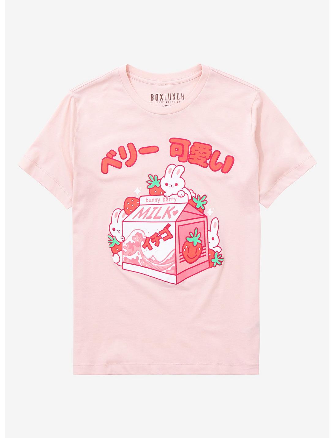 Strawberry Milk Pink Bear Milk Tee T-Shirt Strawberry Milk Pink Bear Milk Tee T-Shirt