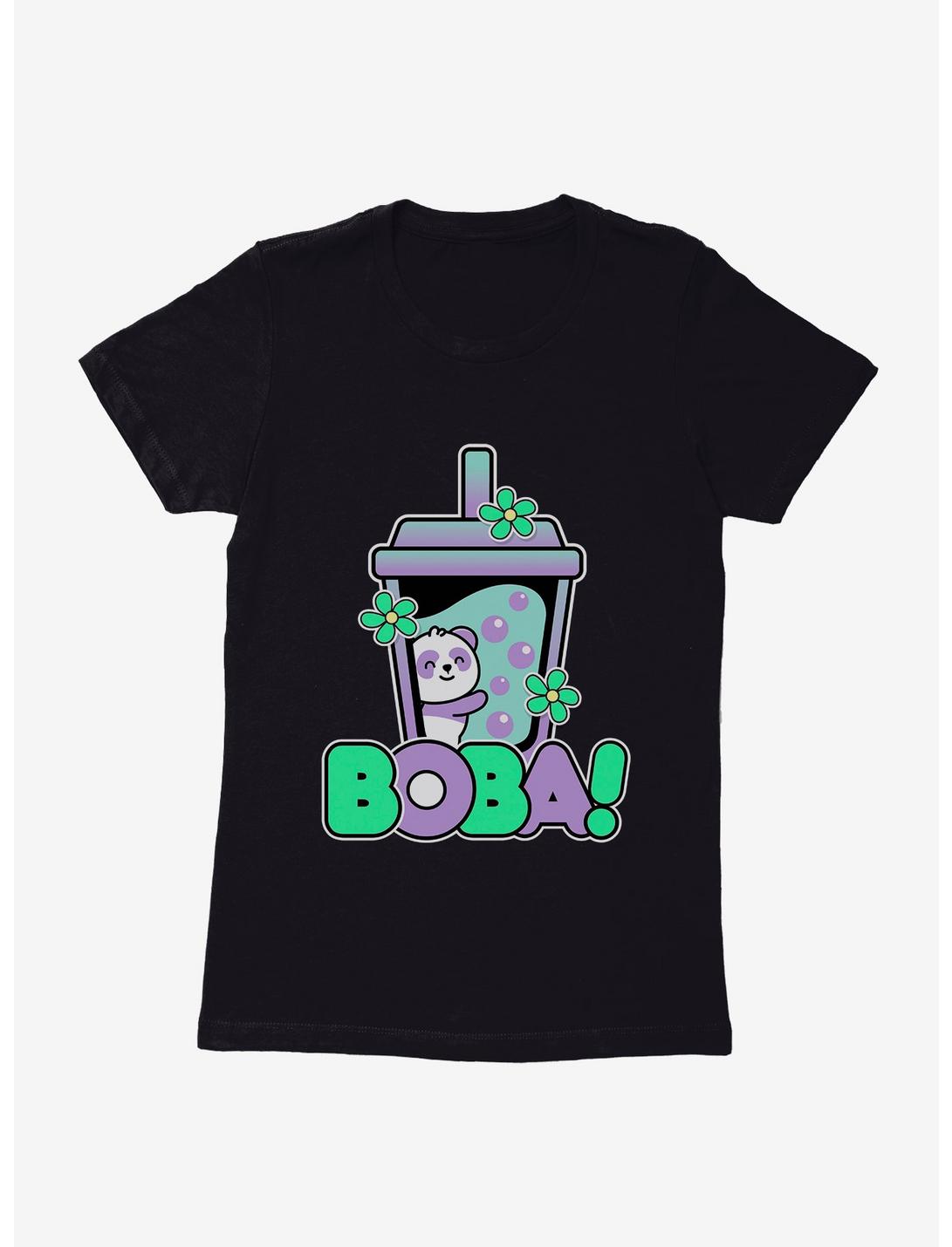 Cute Panda Boba Womens T-Shirt, , hi-res