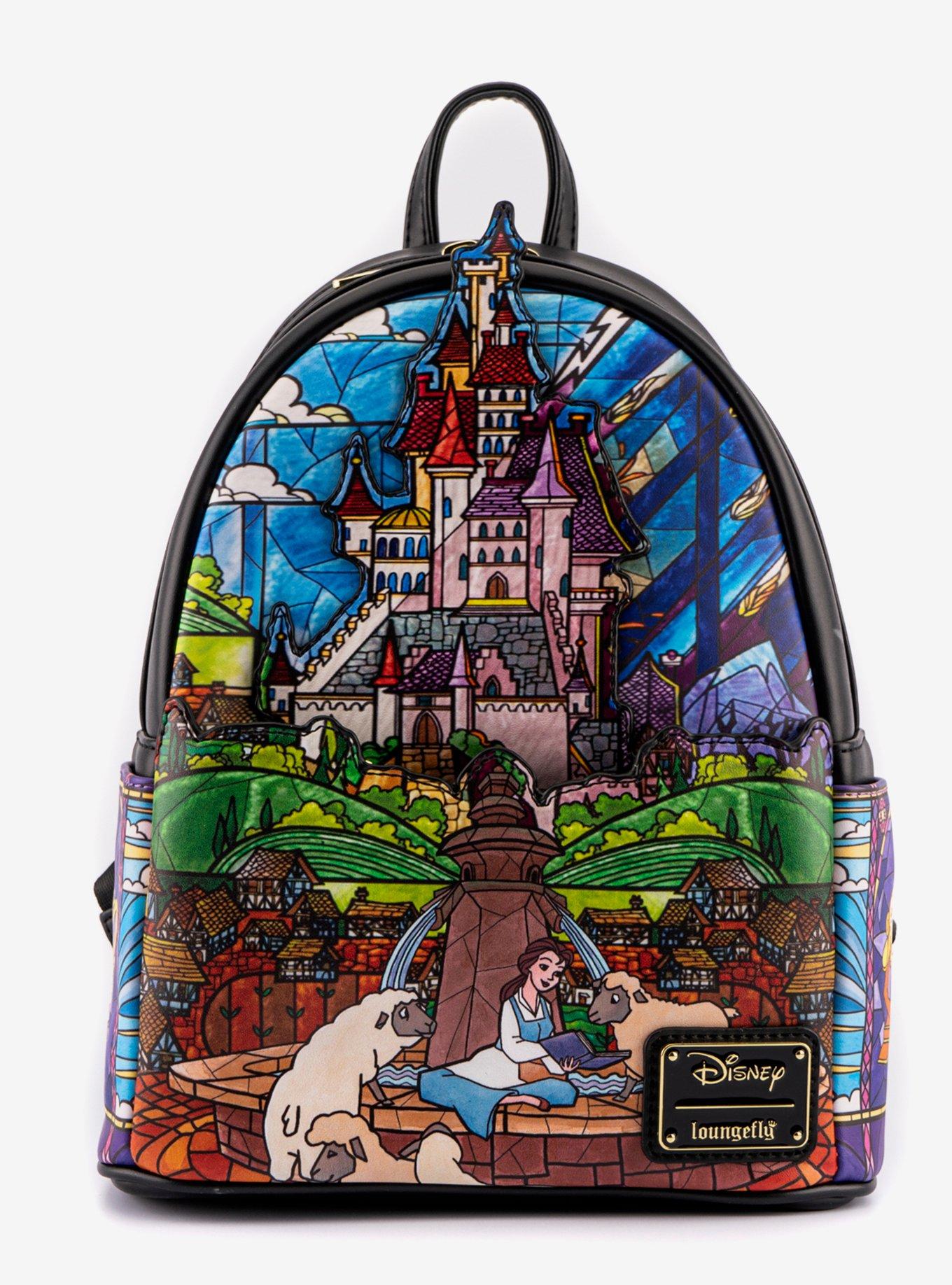 Loungefly Disney Beauty And The Beast Stained Glass Mini Backpack