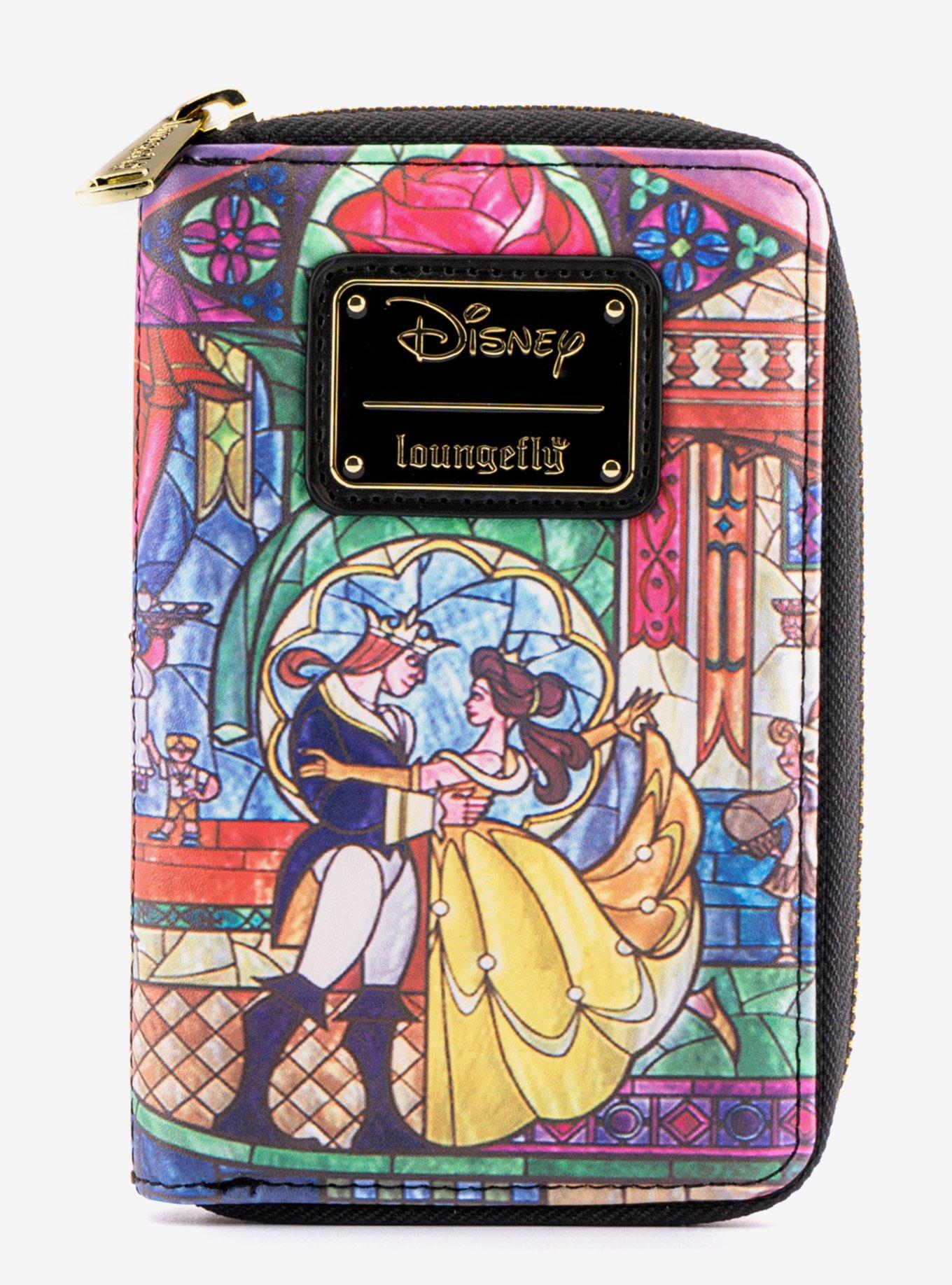 Loungefly Disney Beauty And The Beast Stained Glass Zip Wallet Her