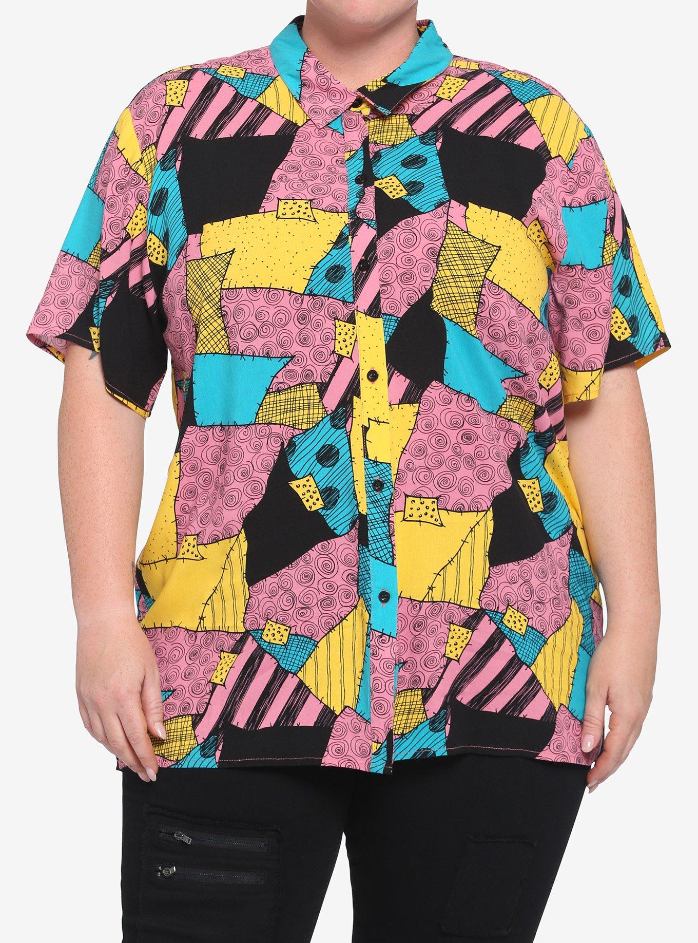 The Nightmare Before Christmas Sally Woven Button-Up Plus Size, MULTI, hi-res