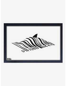 Banksy Barcode Shark Framed Wood Wall Art, , hi-res