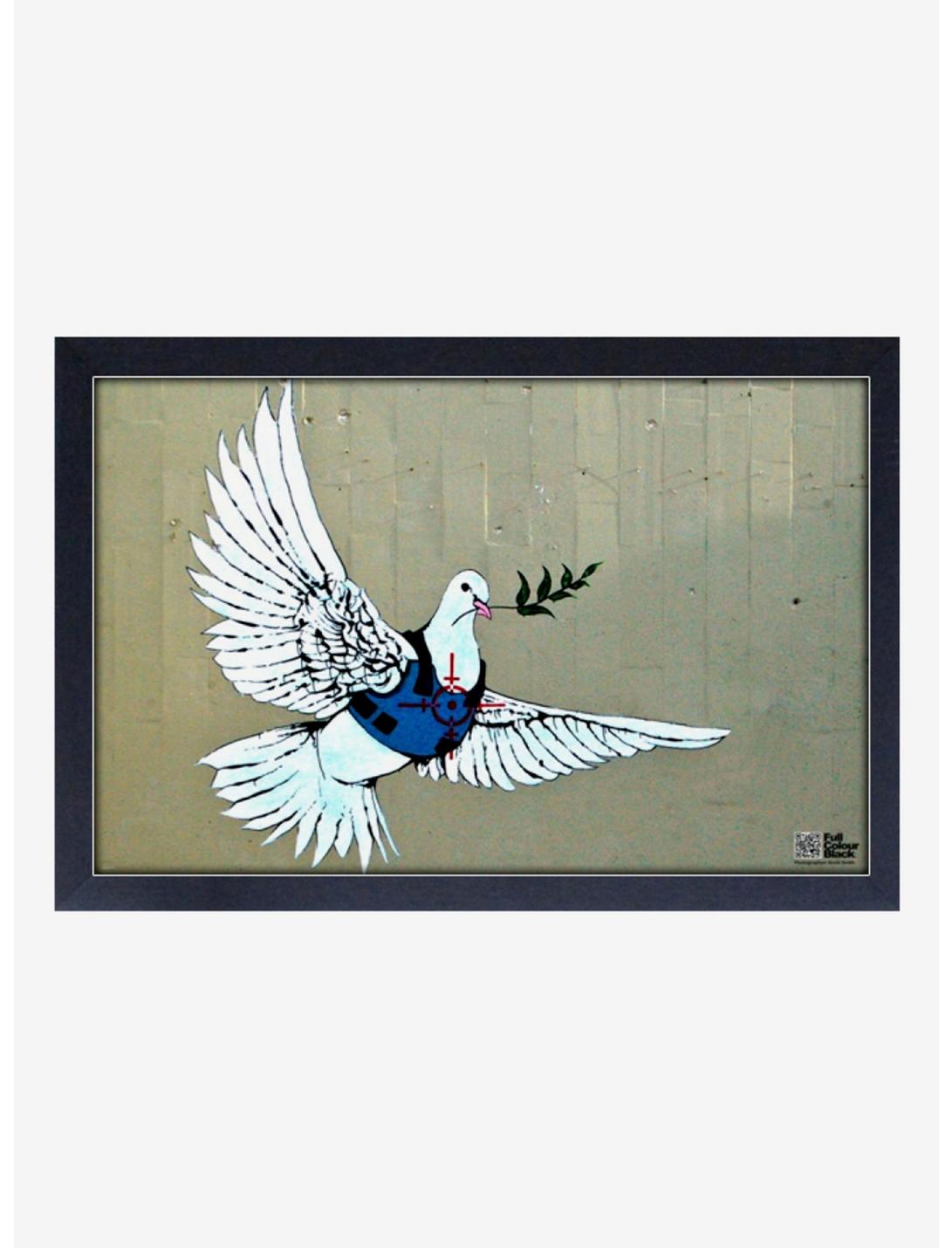 Banksy Bulletproof Dove Framed Wood Wall Art, , hi-res