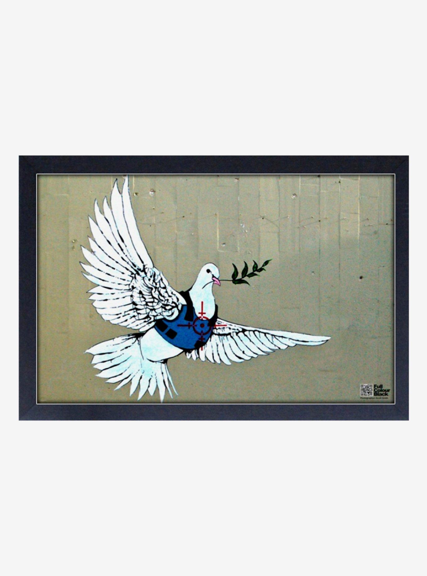 Banksy Bulletproof Dove Framed Wood Wall Art, , hi-res