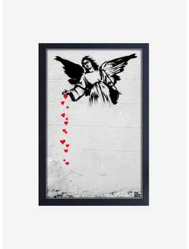 Banksy Angel Hearts Framed Wood Wall Art, , hi-res