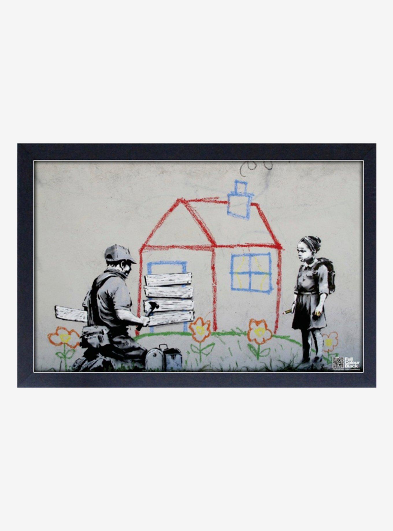 Banksy Baliff House Framed Wood Wall Art, , hi-res