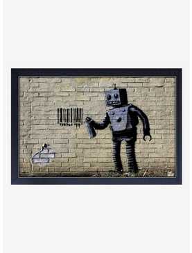 Banksy Barcode Robot Framed Wood Wall Art, , hi-res
