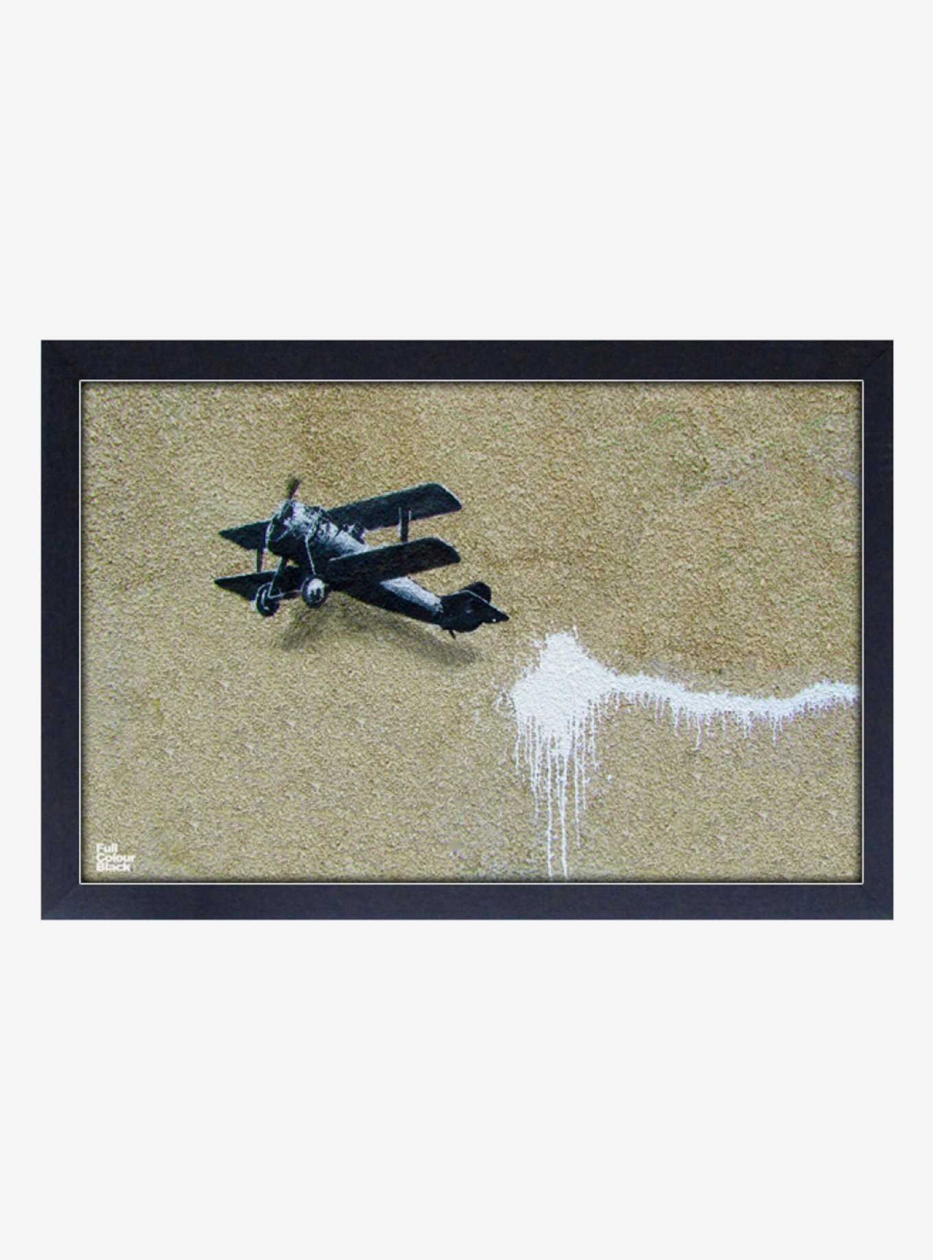 Banksy Biplane Close-Up Framed Wood Wall Art, , hi-res