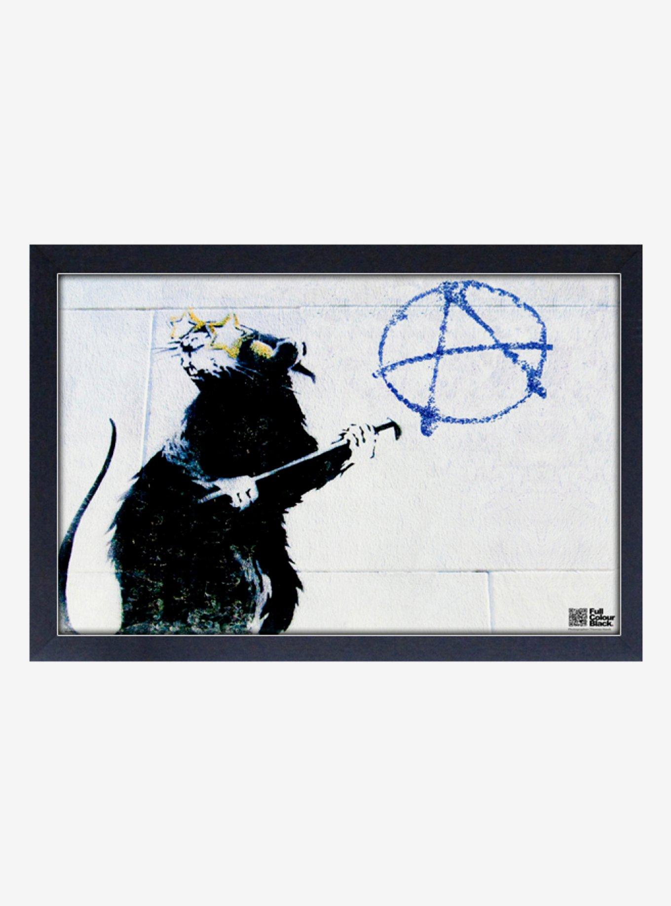 Banksy artwork of a hello kitty drawing