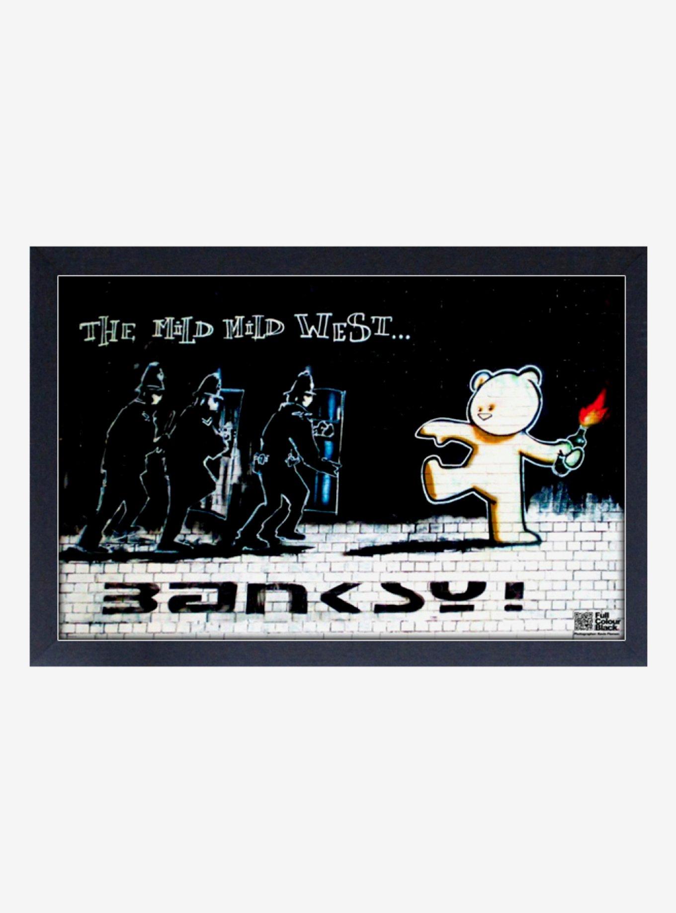 Banksy Mild Mild West Framed Wood Wall Art, , hi-res