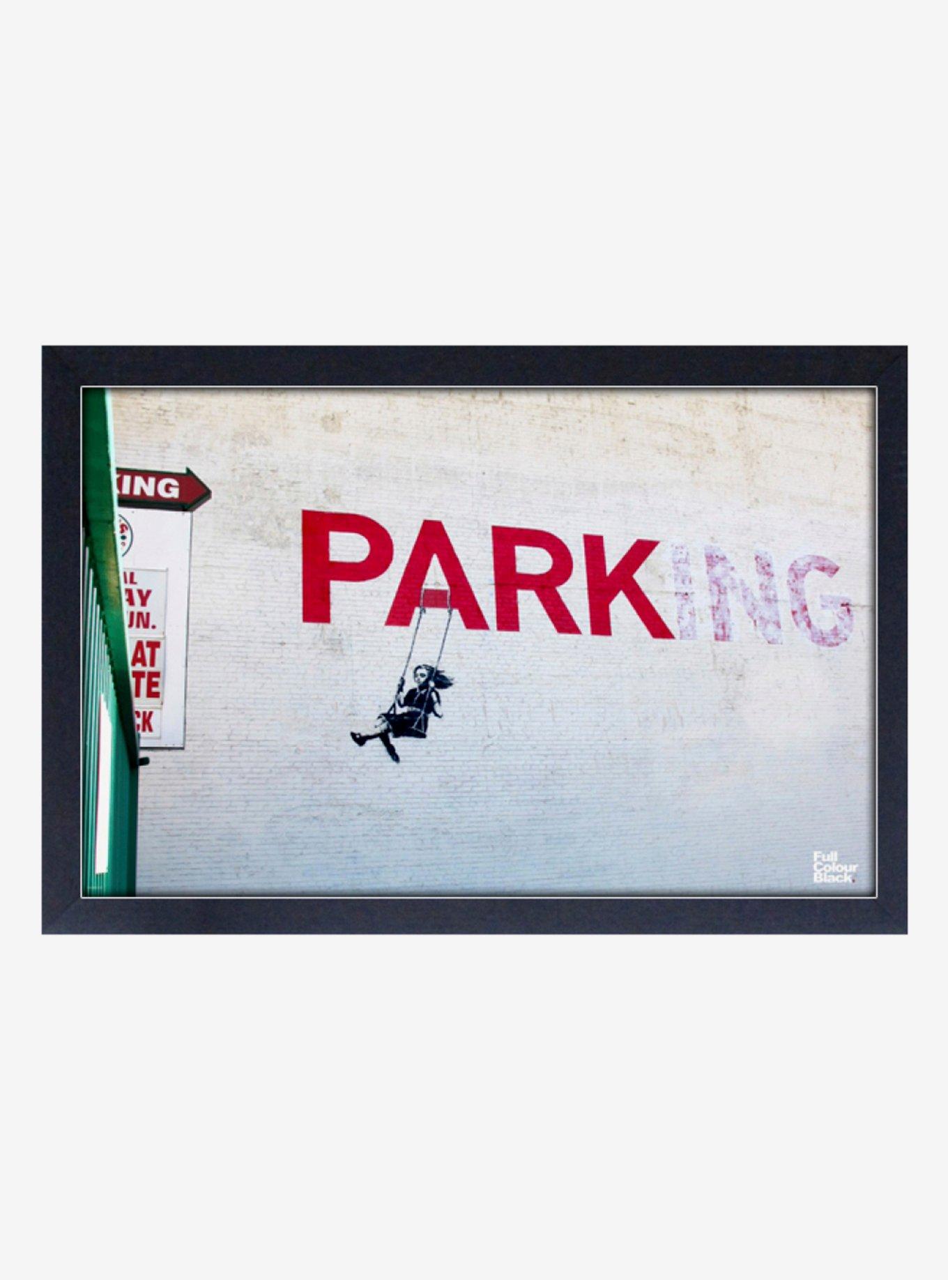 Banksy No Parking Framed Wood Wall Art, , hi-res