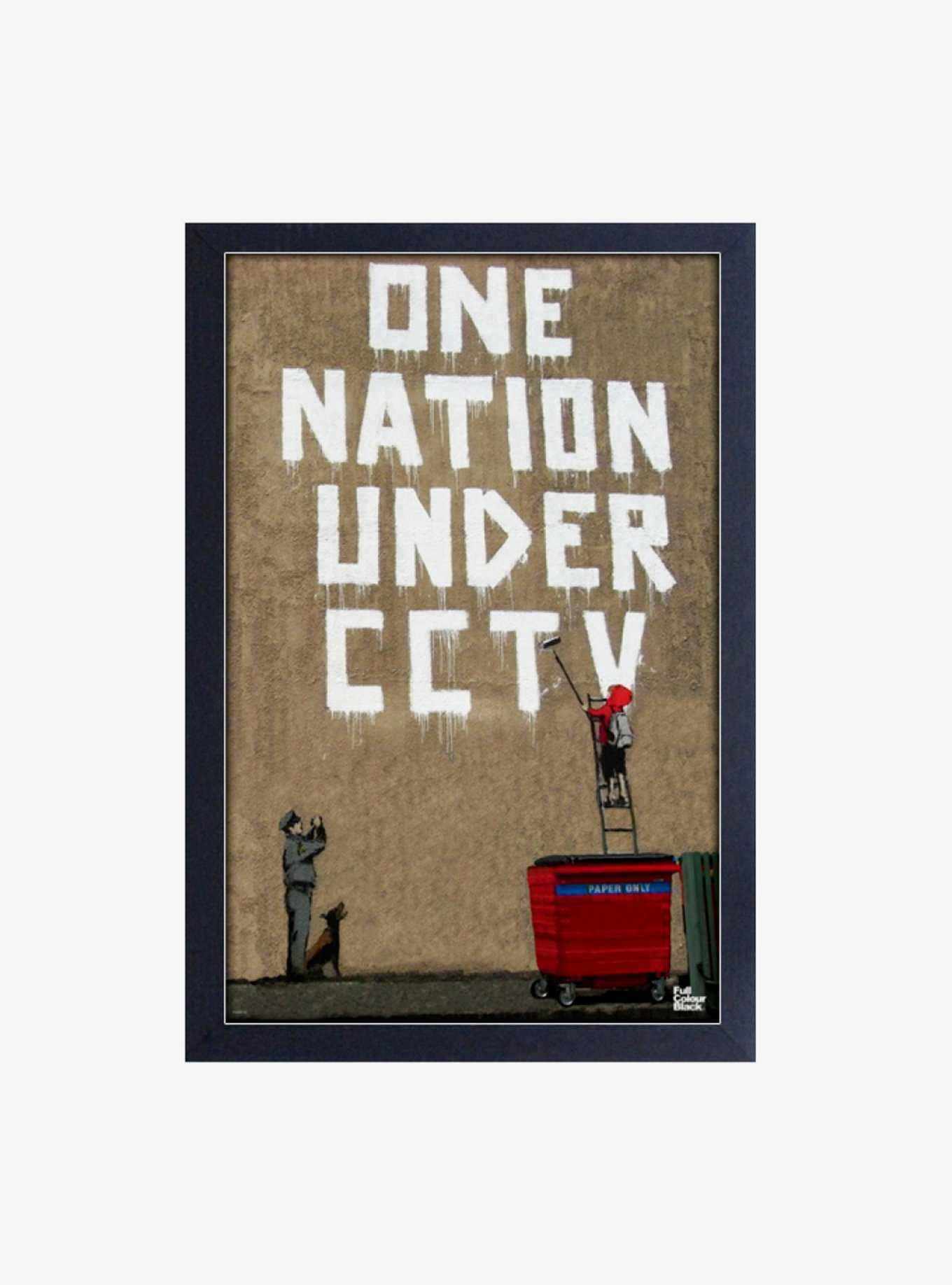 Banksy One Nation Framed Wood Wall Art, , hi-res