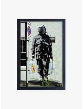 Banksy Spaceman Framed Wood Wall Art, , hi-res
