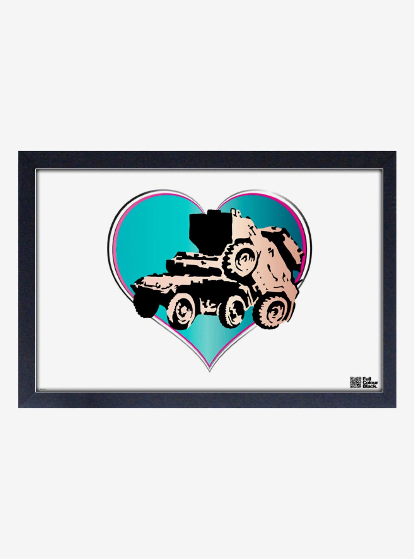 Banksy Tank On Tank Framed Wood Wall Art, , hi-res